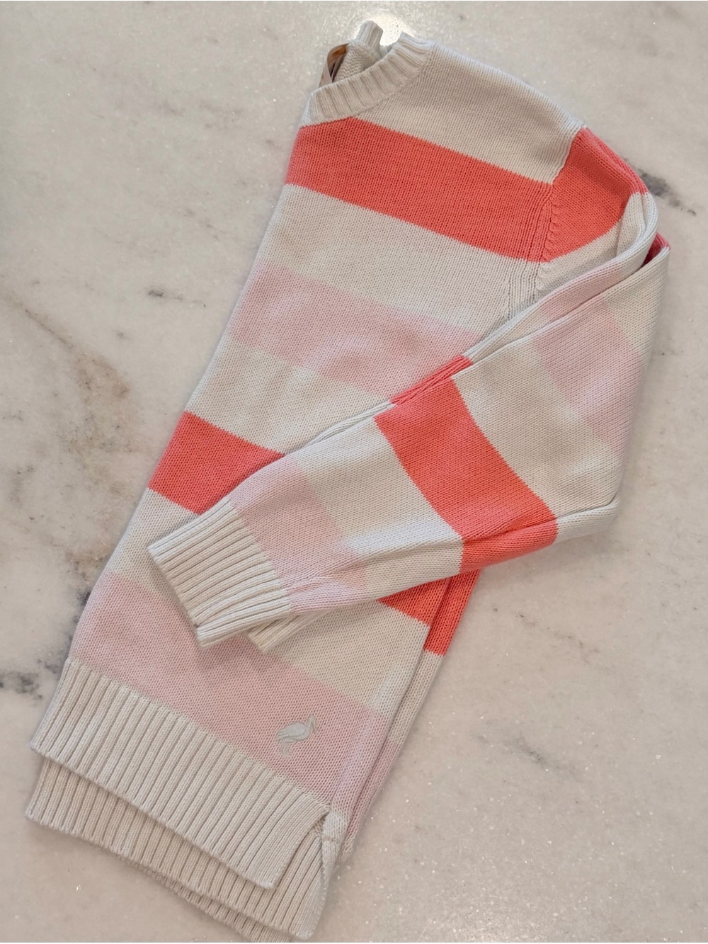 TBBC Isabelle’s Sweater - pink, coral and white stripe